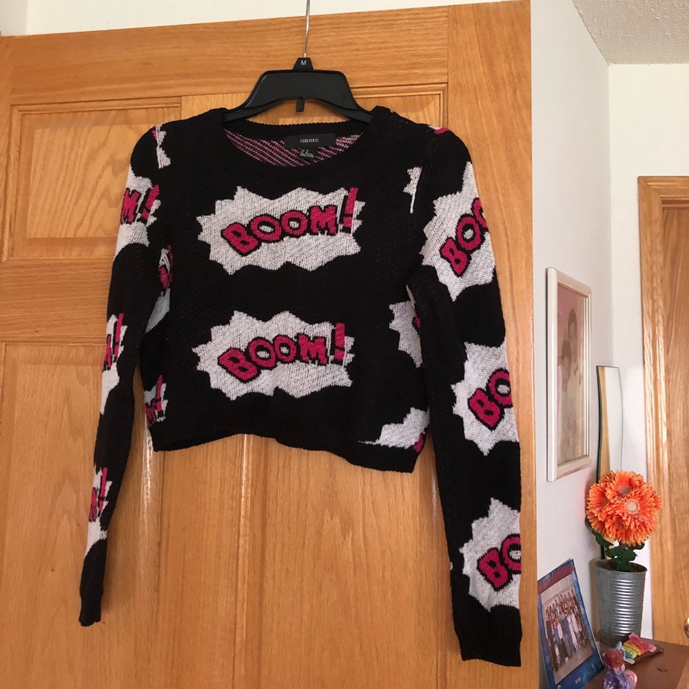 Graphic Comic-Style Sweater